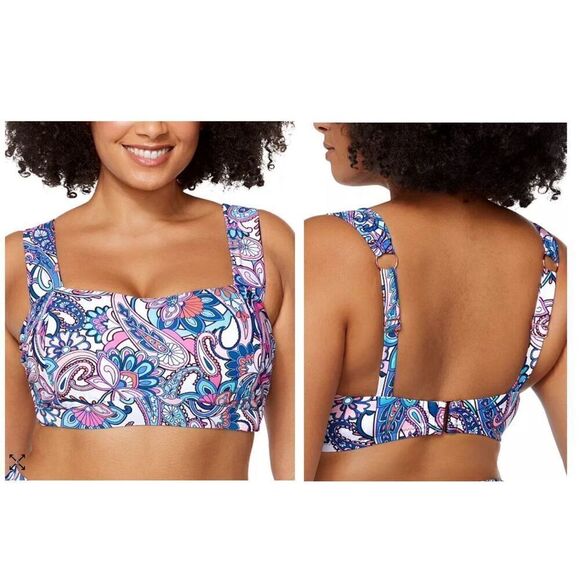 RAISINS CURVE Trendy Plus Size Jamaica Underwire Bikini Top - Picture 1 of 6